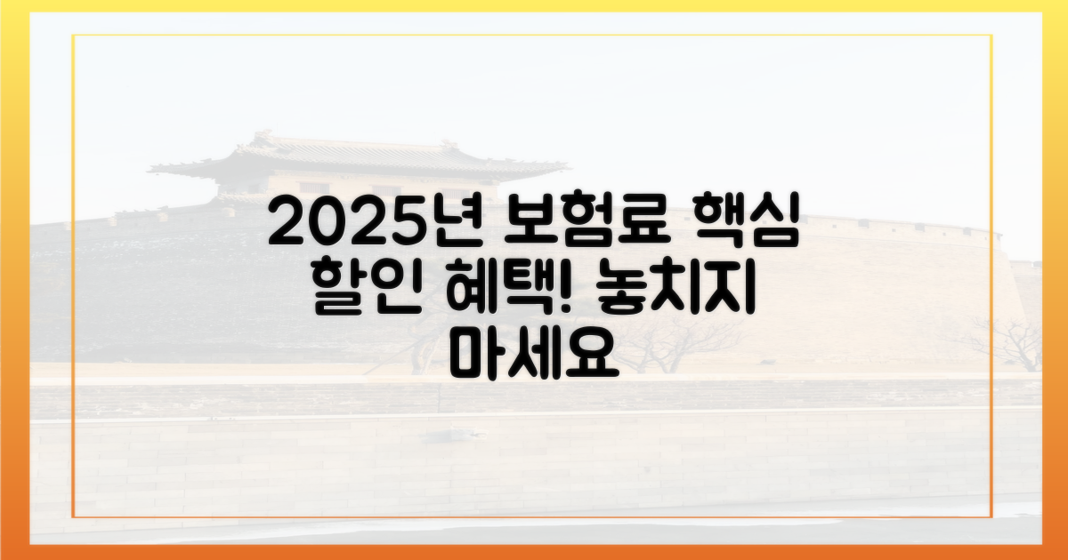 2025년 보험료 할인 혜택을 노리세요