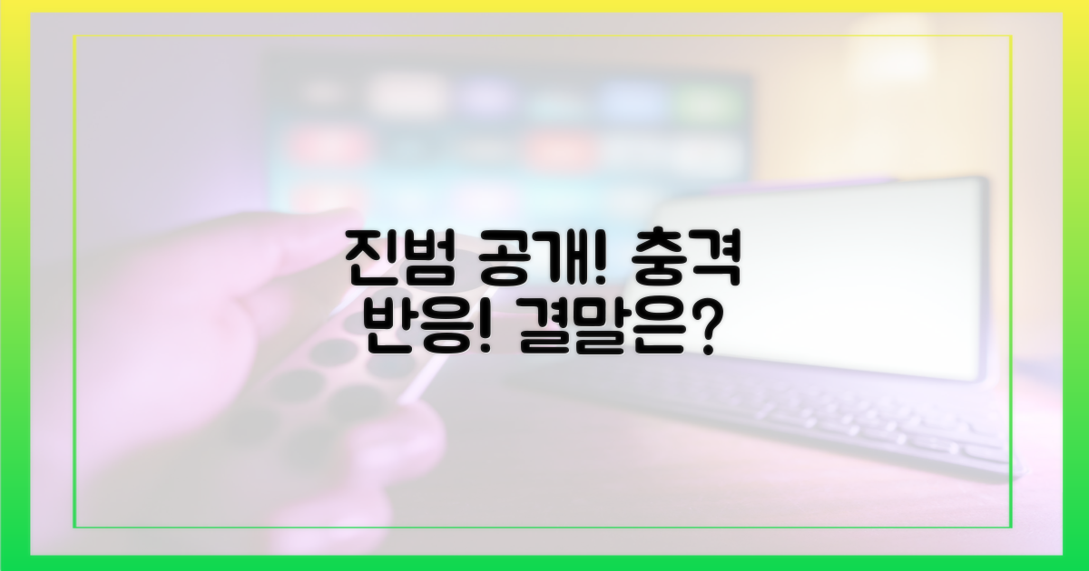 진범 공개, 시청자 반응은?