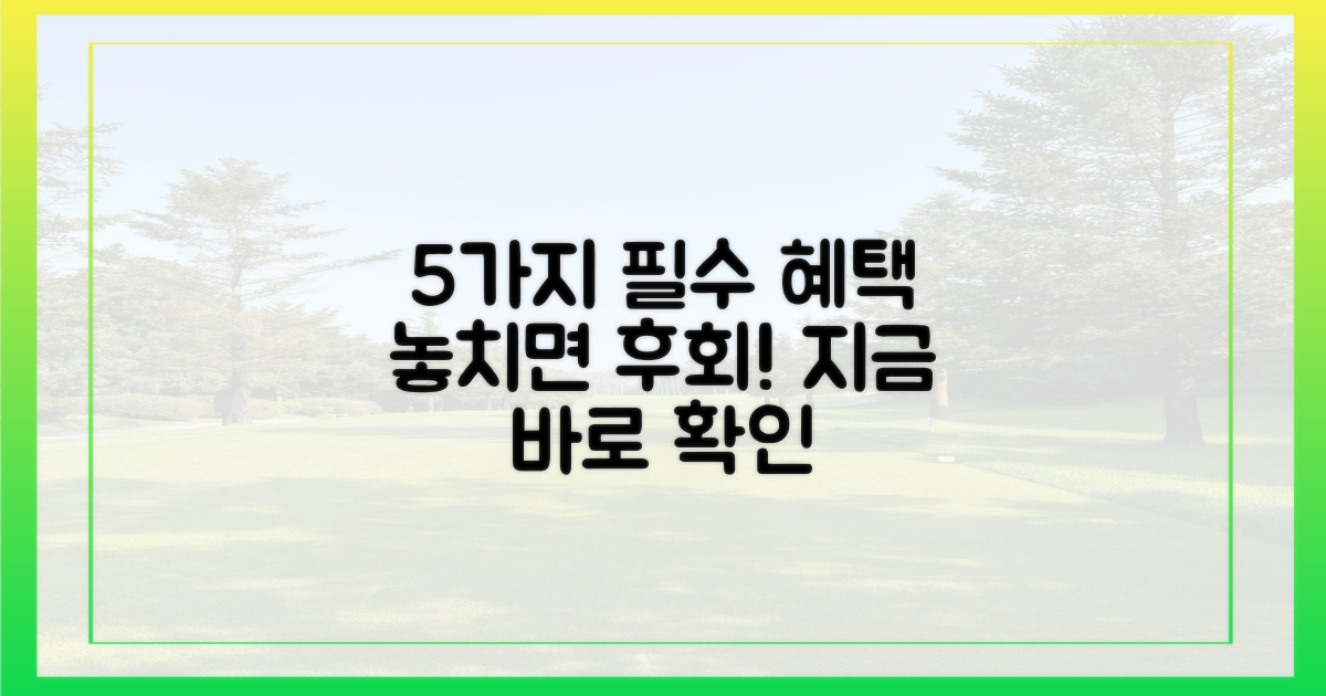 5가지 필수 추가 혜택