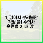 우리 강아지의 분리불안, 수의사가 제안하는 단계별 극복 훈련법