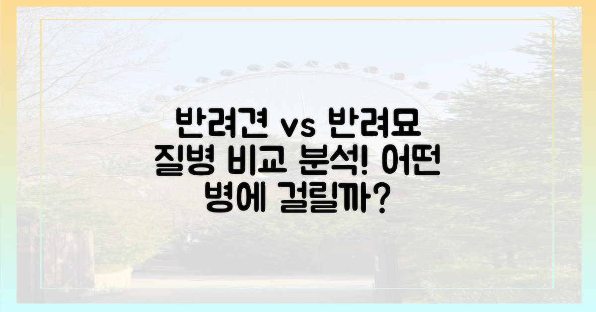 반려견 vs 반려묘, 질병 분석