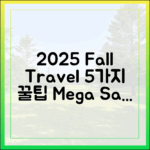 2025 가을 여행, 5가지 할인 꿀팁