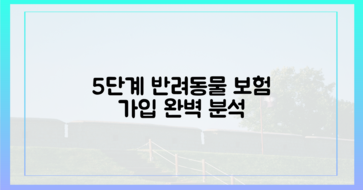 5단계 펫보험 가입 완벽 가이드