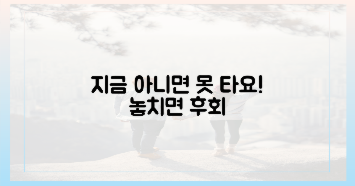 지금 아니면 못 타요