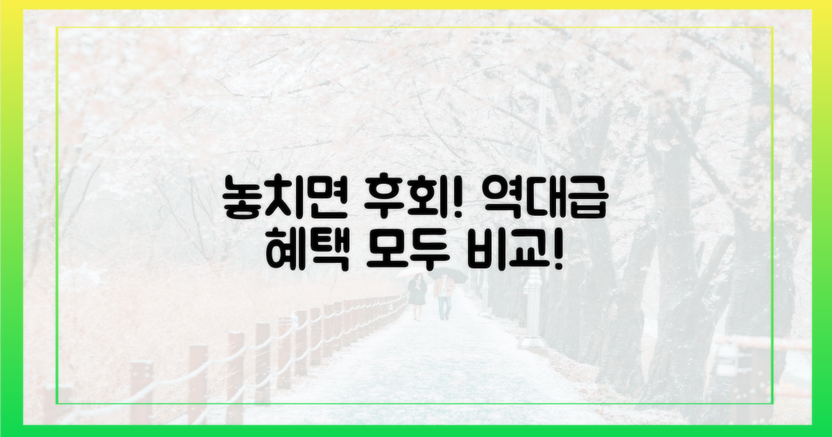 놓치면 후회! 혜택 비교