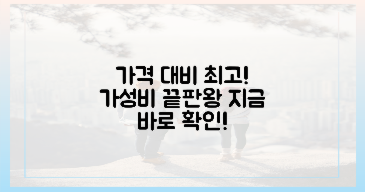 가격 대비 효과 확인하세요