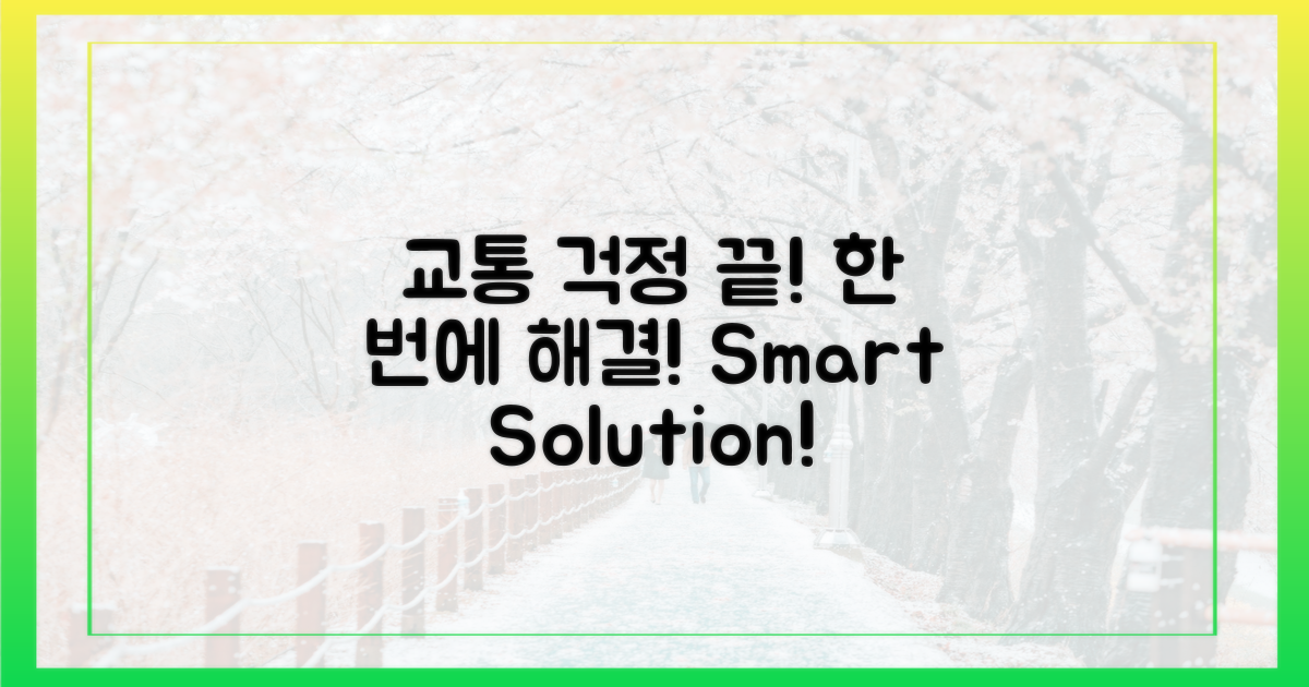 교통 걱정, 한 번에 해결하세요!