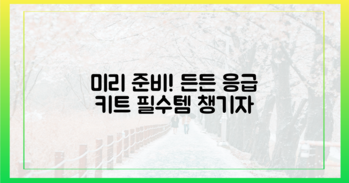 미리 준비하면 든든한 응급 키트