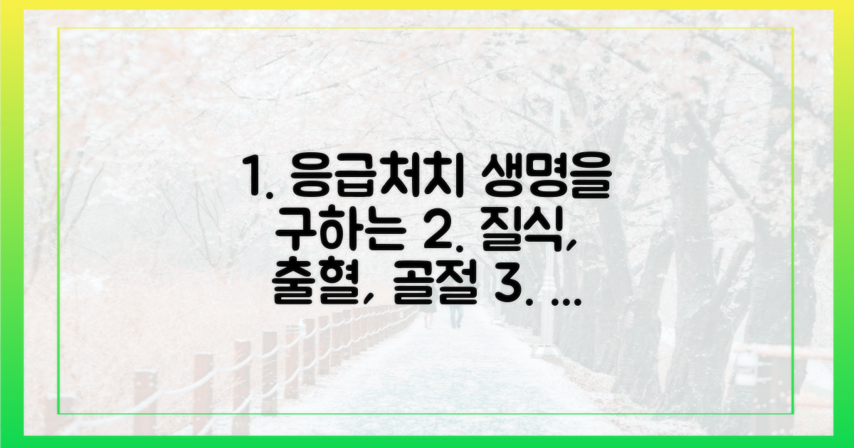 질식, 출혈, 골절 시 대처 요령