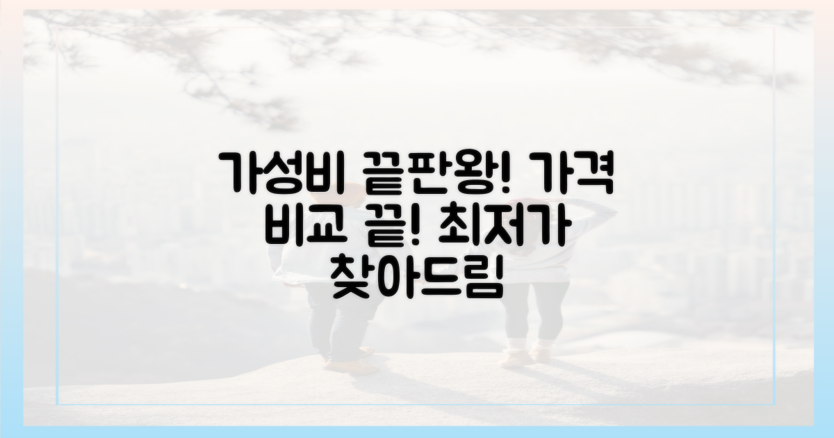 가격 비교, 가성비는 어디?