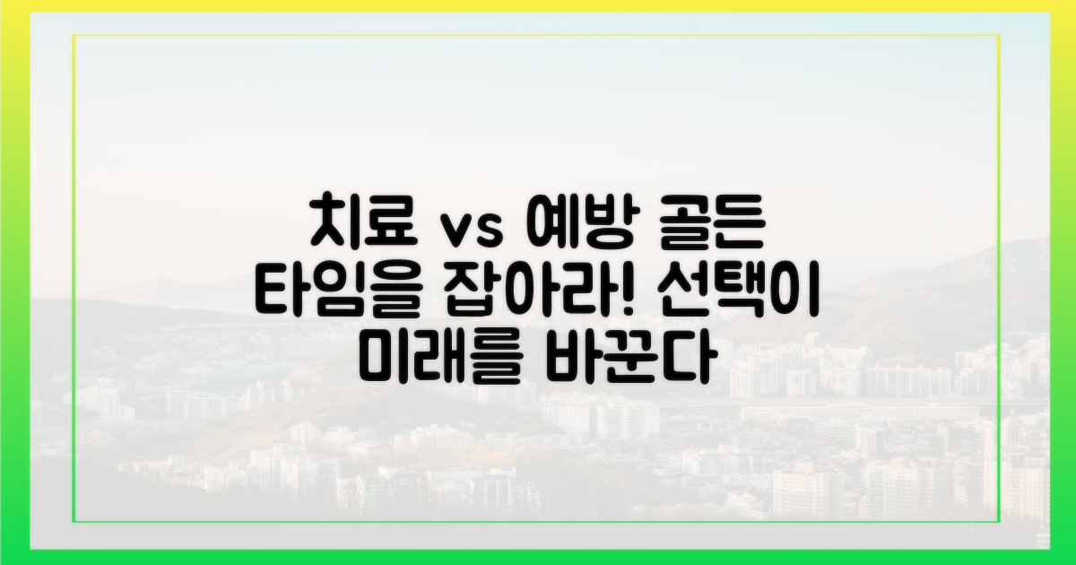 치료 경험 vs 예방 중요성