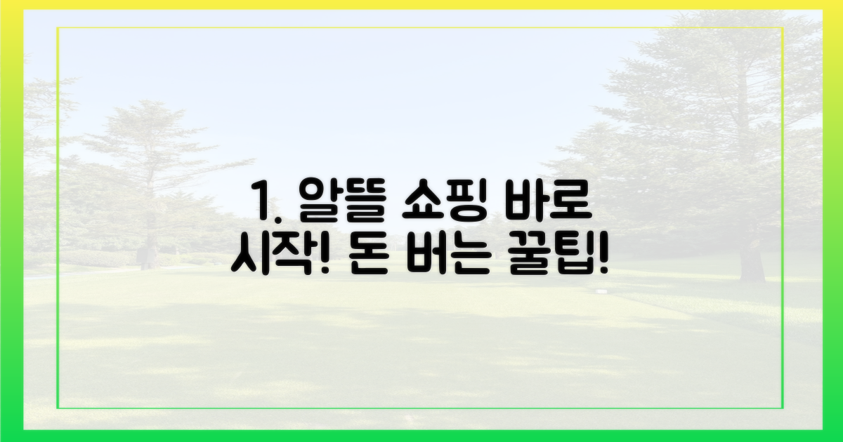 알뜰 쇼핑, 시작해보세요!