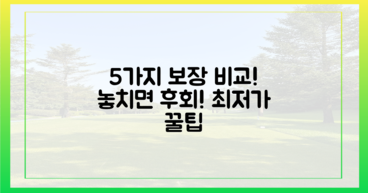 5가지 보장 범위 비교