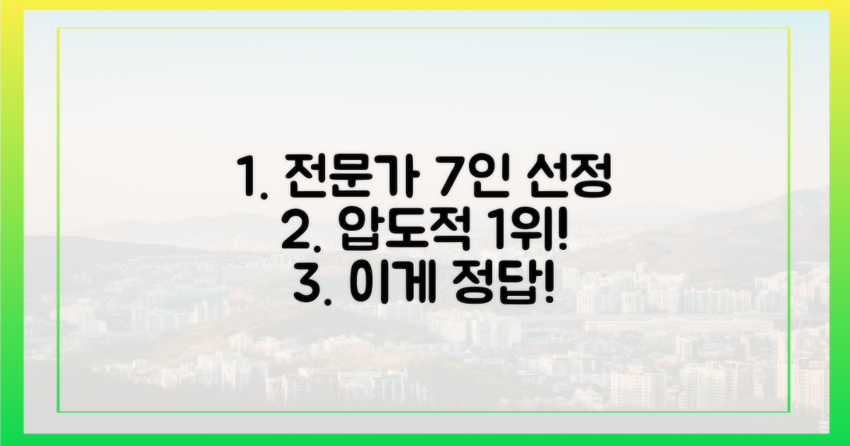 전문가 7인의 추천 1위 품목