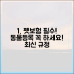 펫보험 가입 시 동물등록, 선택이 아닌 필수 (최신 규정 안내)