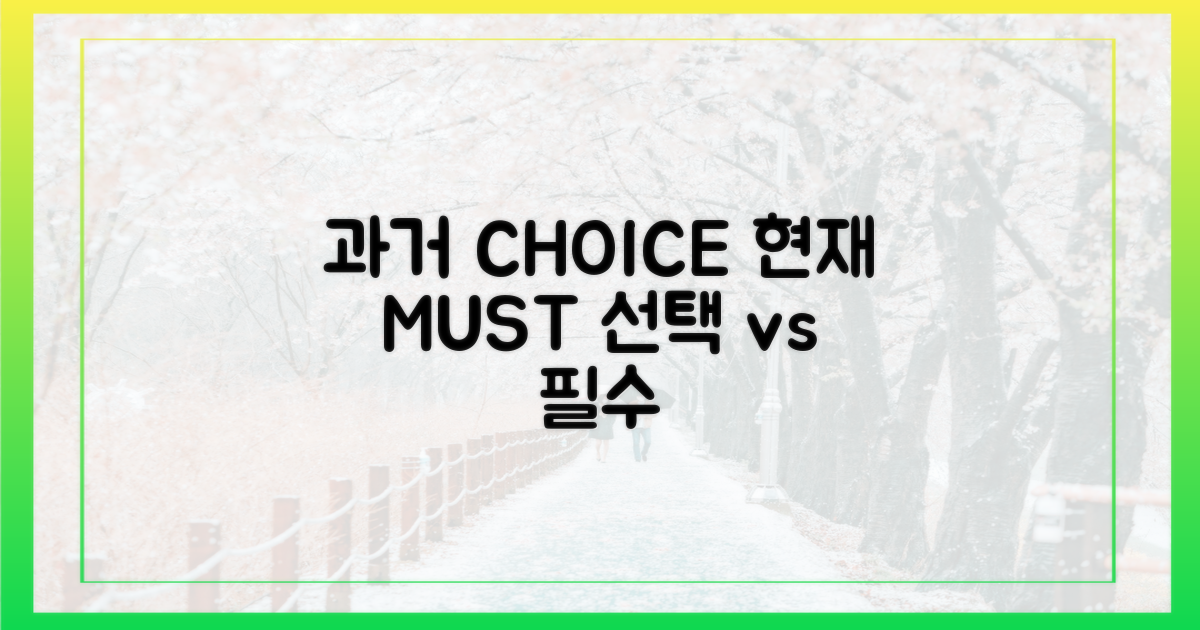 과거: 선택 vs 현재: 필수