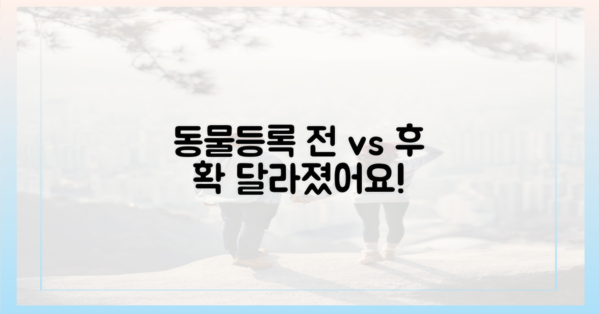 가입 전 vs 후 동물등록