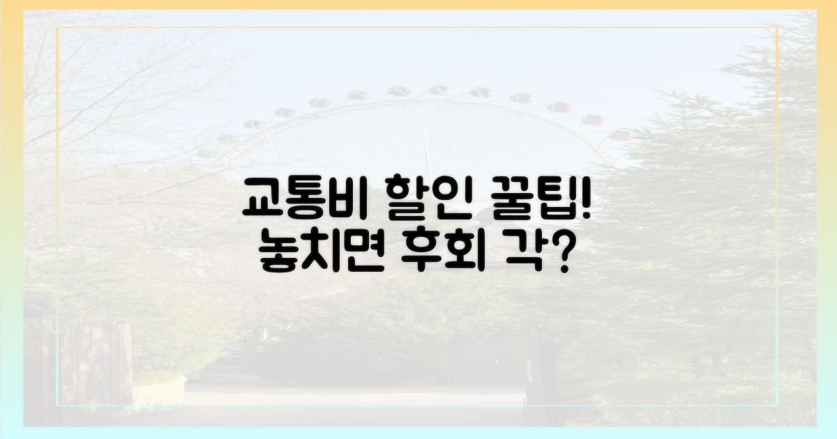 교통비 할인, 놓치면 후회할까?