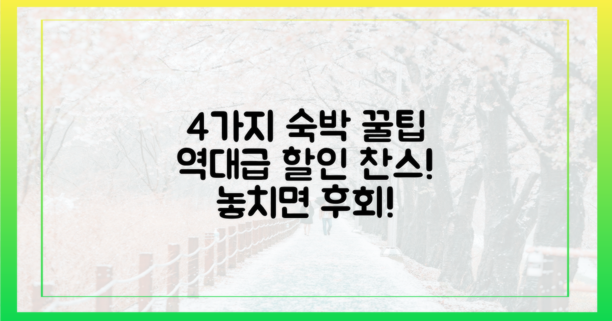 4가지 숙박 할인 총정리