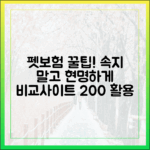 펫보험 비교, 더 이상 속지 마세요! 전문가가 알려주는 비교사이트 활용법