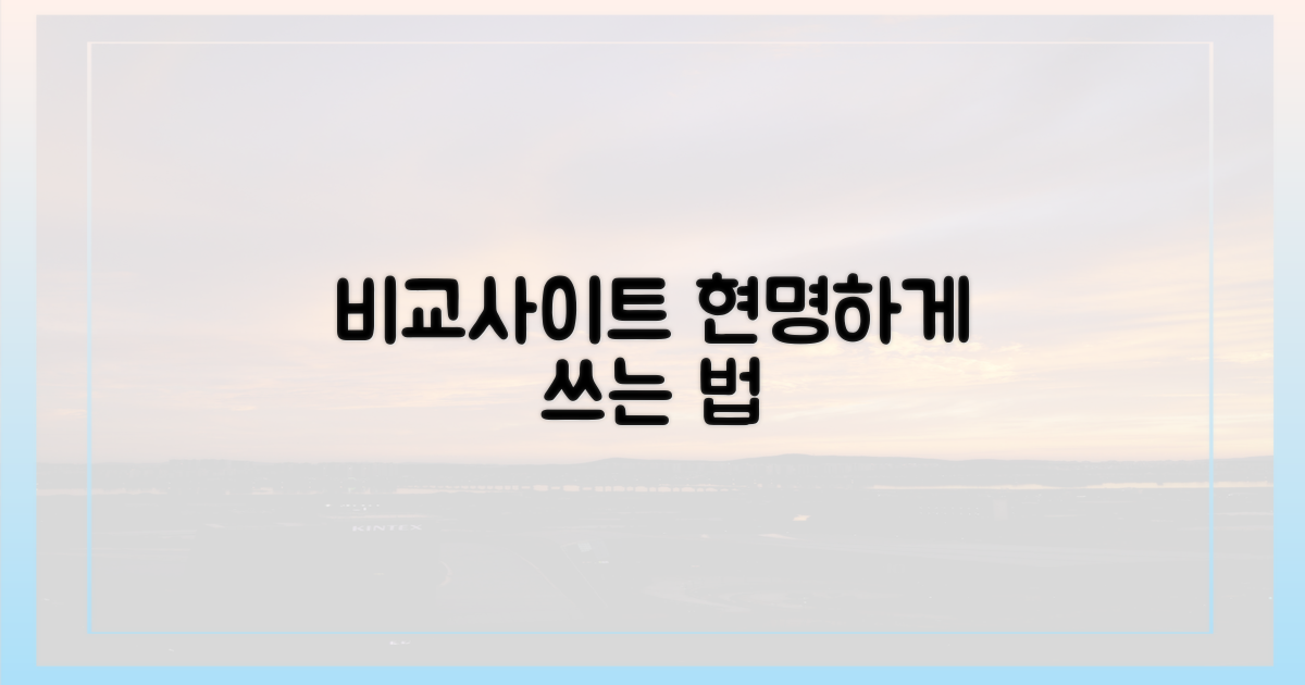 비교사이트, 현명하게 쓰는 법