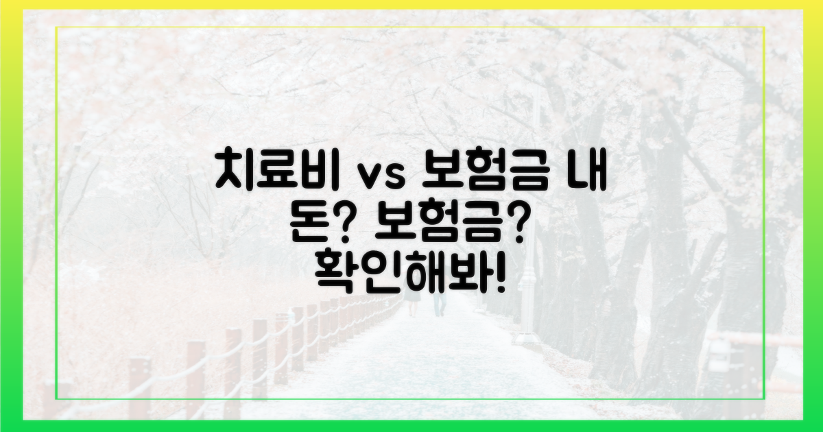 치료비 vs 보험금 비교