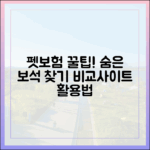 펫보험 비교사이트 활용법: 숨은 진주 같은 상품 찾는 방법