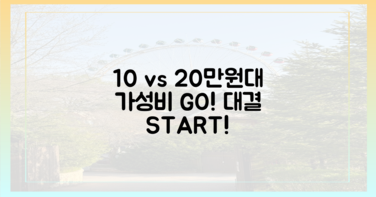 10만 원대 vs 20만 원대