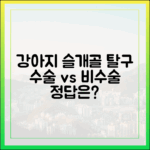 강아지 슬개골 탈구, 수술만이 정답일까? 비수술적 관리법 집중 탐구