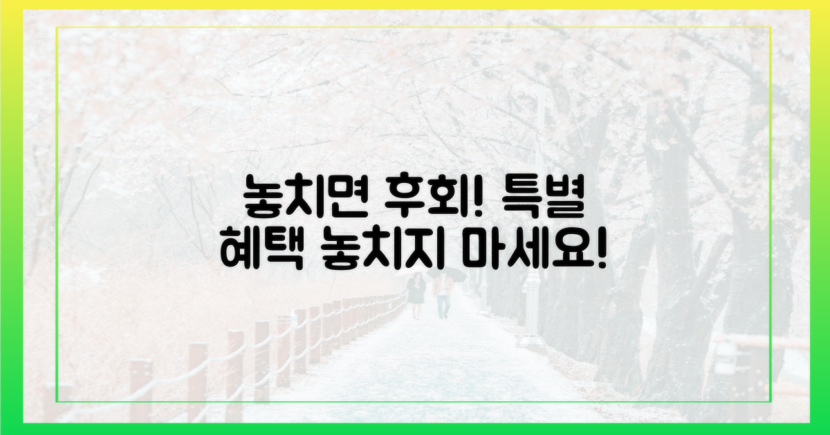 놓치면 후회! 특별 혜택은?