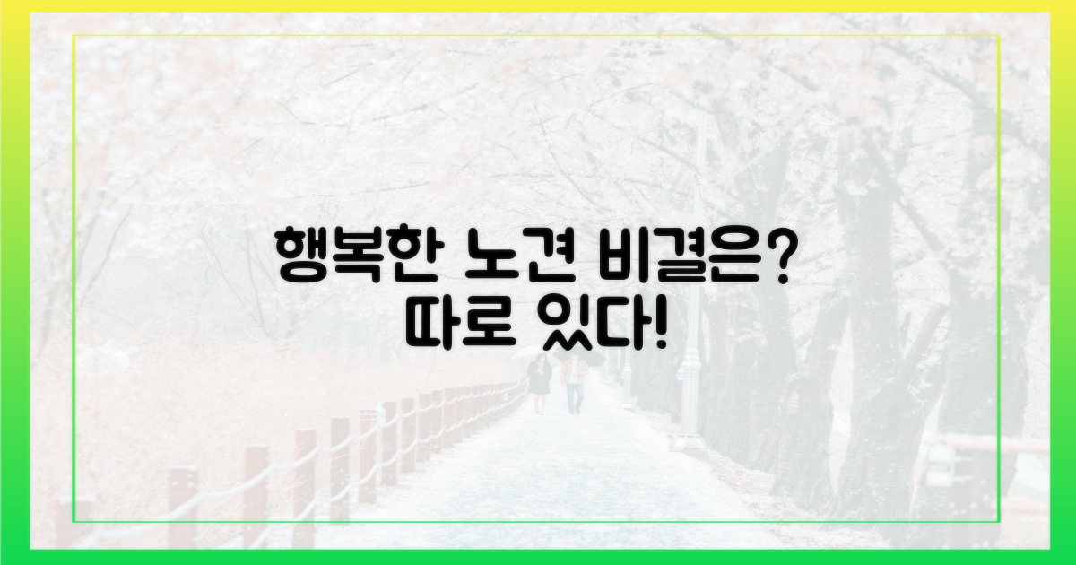 행복한 노견, 비결은 따로 있다?