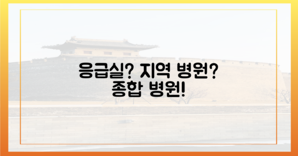 긴급 상황별 병원 유형