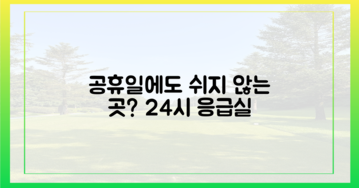 공휴일에도 쉬지 않는 병원