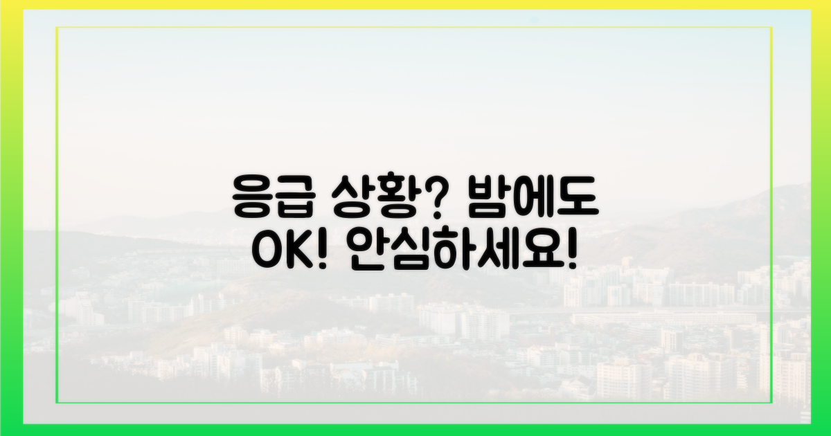 응급 상황, 늦은 밤에도 안심