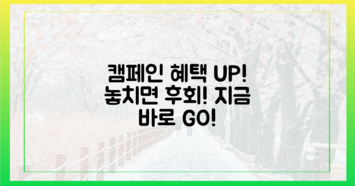 캠페인 혜택, 놓치지 마세요!
