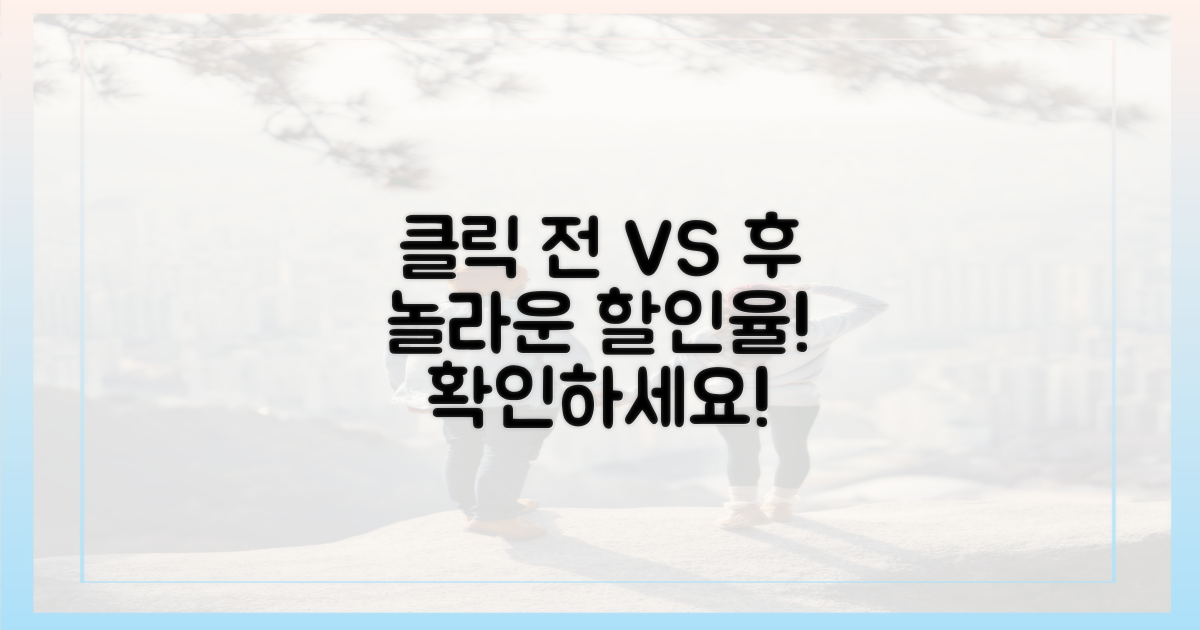 클릭 전 vs 클릭 후 할인율