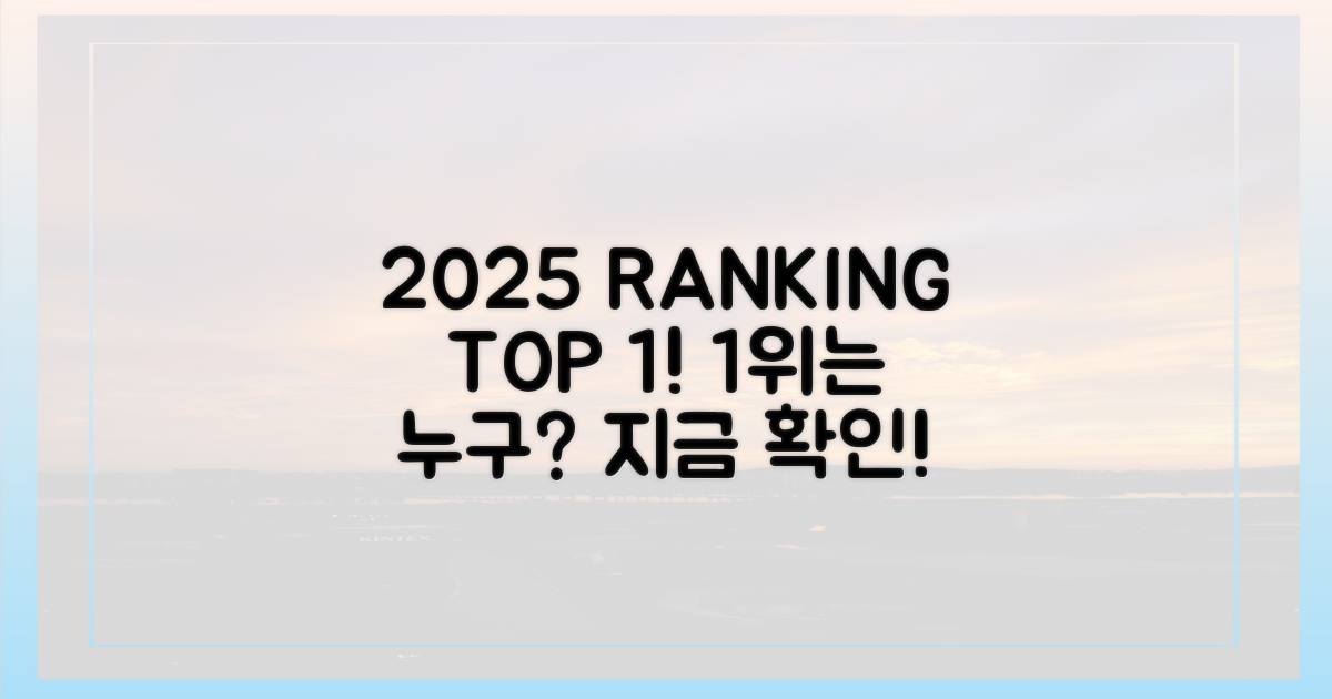 2025년 최신 순위 1위는?