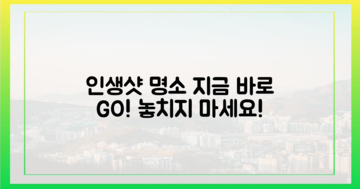 인생샷 명소를 찾으세요