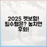 2025년 펫보험 시장의 최신 동향과 최고의 상품은?
