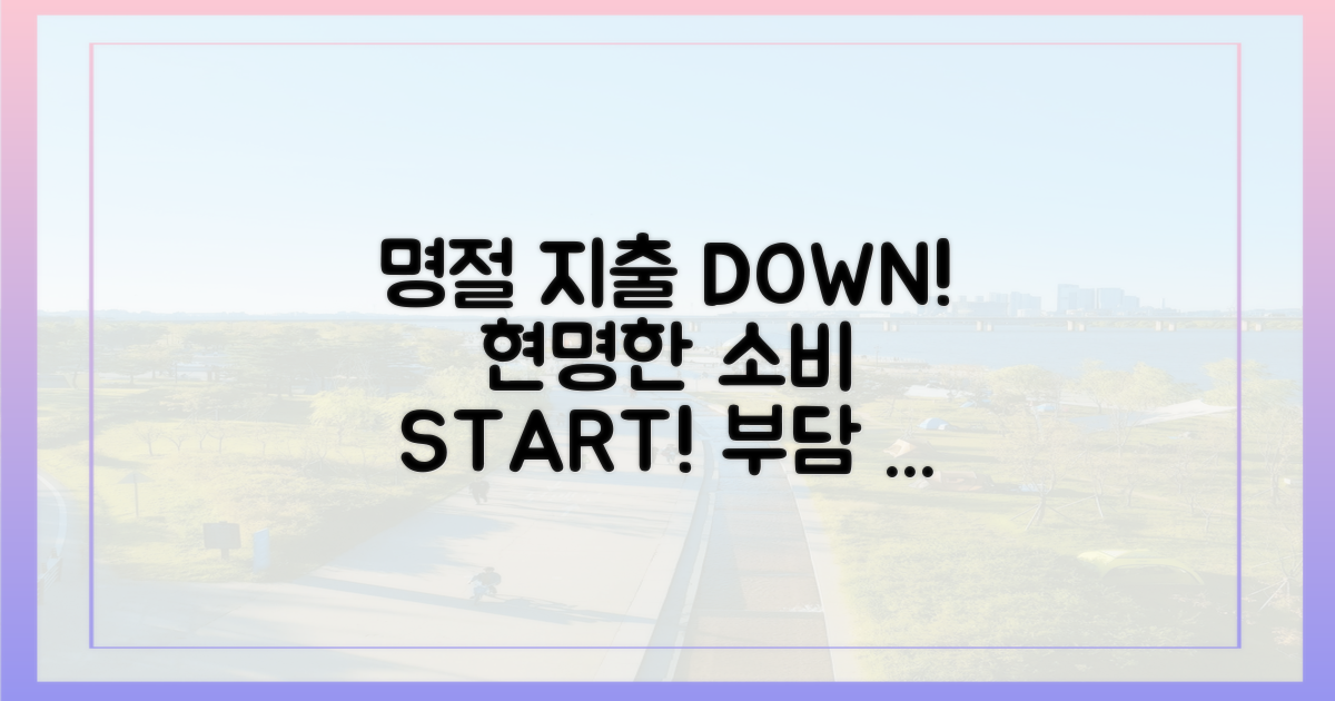 현명한 소비, 명절 부담 줄이기