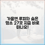 가을, 루피와 떠나요! 숨은 명소 27선
