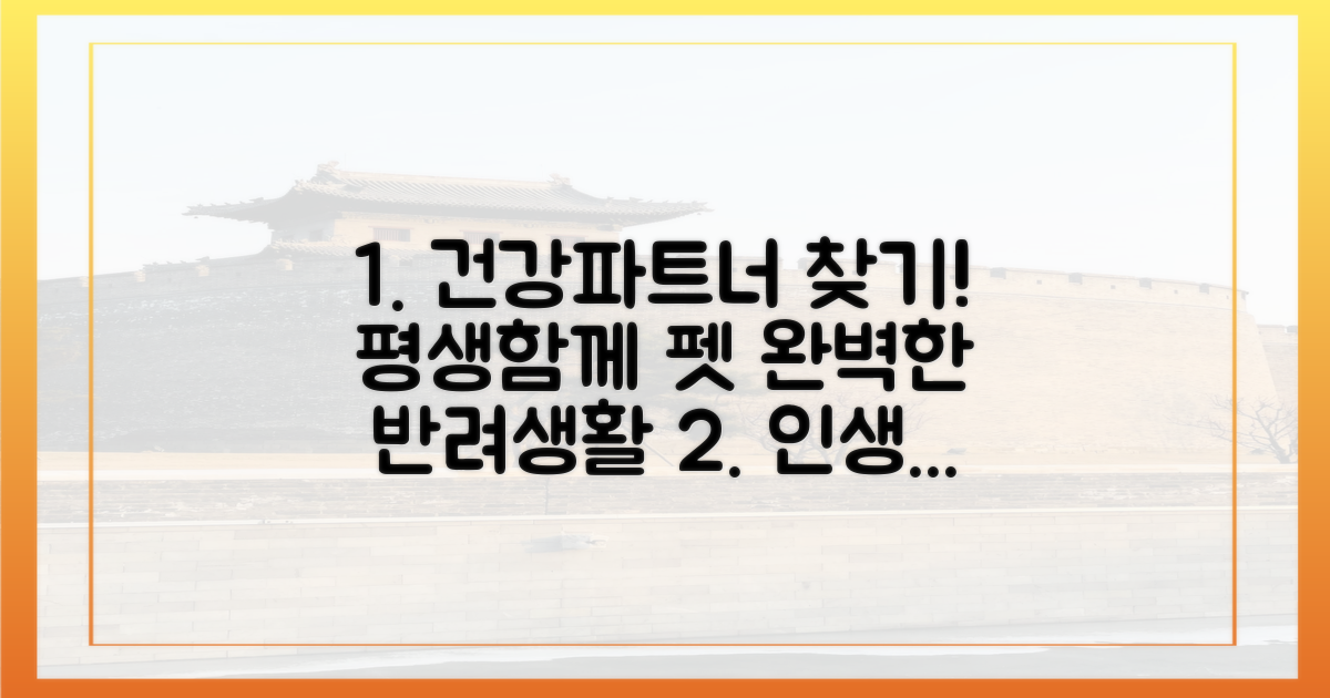 건강한 반려생활 파트너 찾기