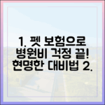 예상치 못한 반려동물 병원비, 펫보험으로 현명하게 대비하는 방법