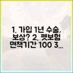 "가입하고 1년 안에 수술했는데 보상 못 받나요?" 펫보험 면책기간의 모든 것