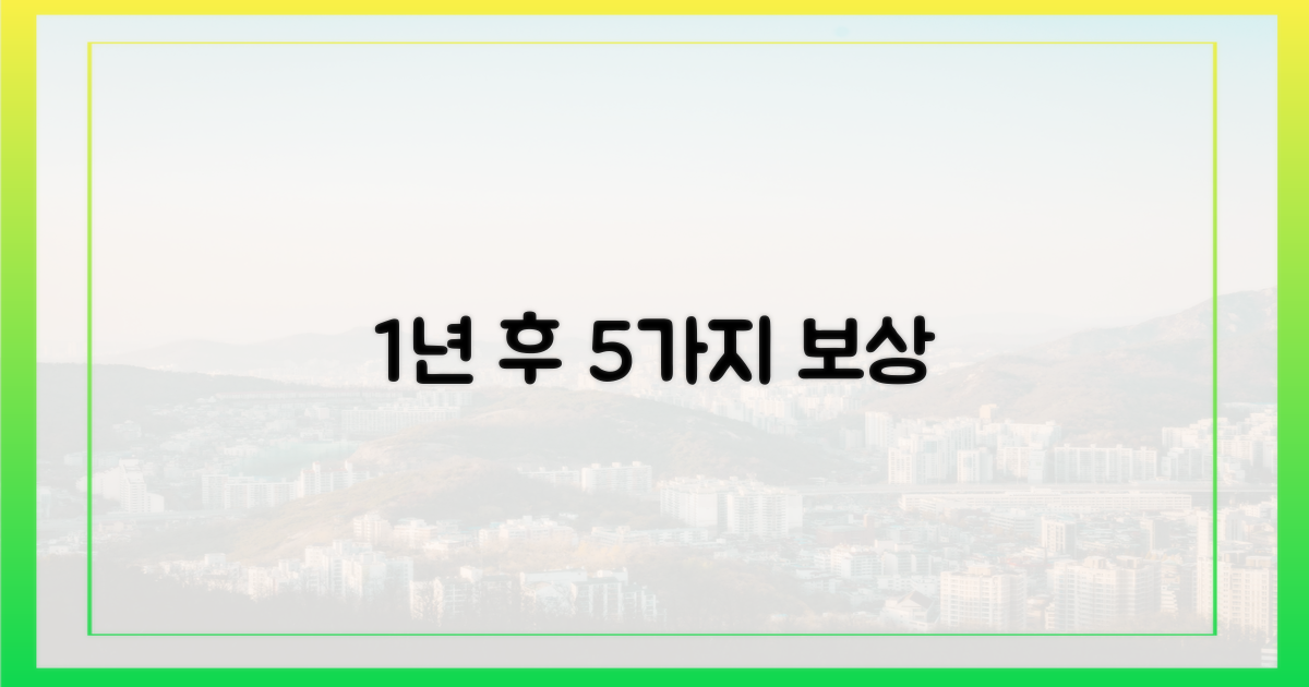 1년 후 보상, 5가지 조건