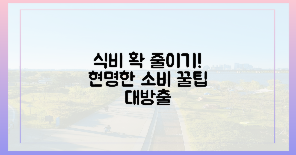 현명한 구매, 식비 확 줄이세요!