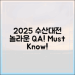 2025 수산대전, 놀라운 정보 Q&A!