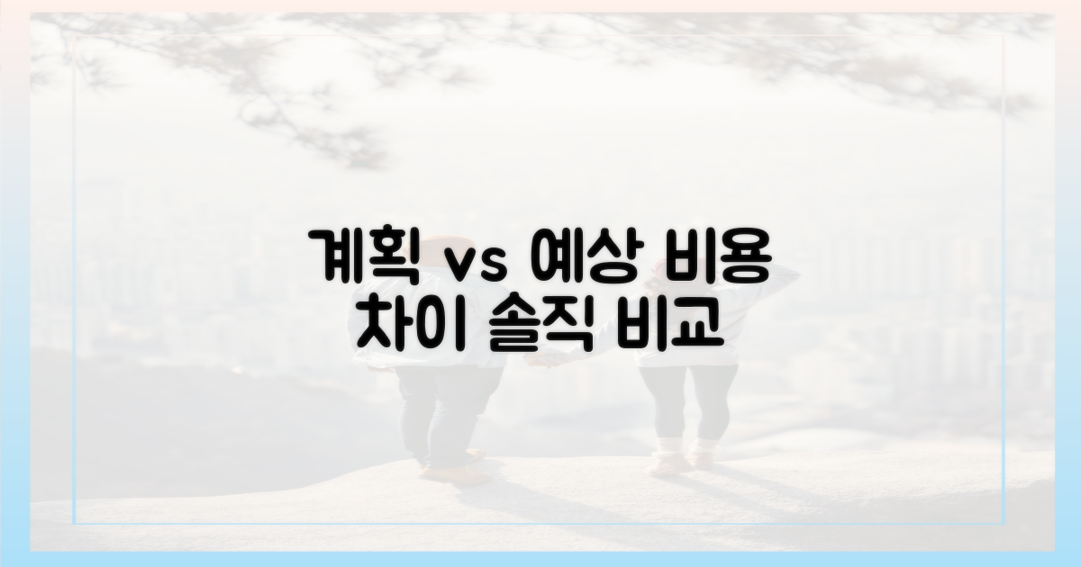 계획 vs 예상 비용