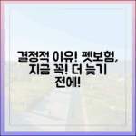 펫보험 가입, 더 이상 미루면 안 되는 결정적인 이유