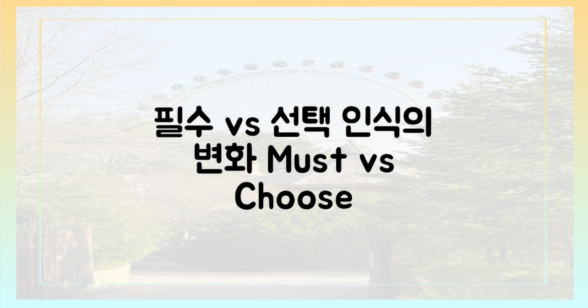 필수 vs 선택, 변화된 인식